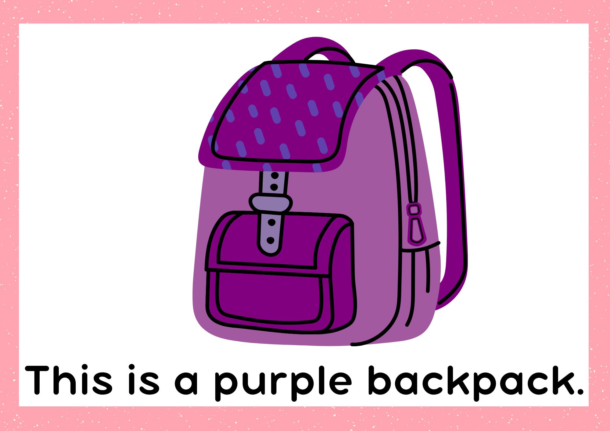 This is a purple backpack.